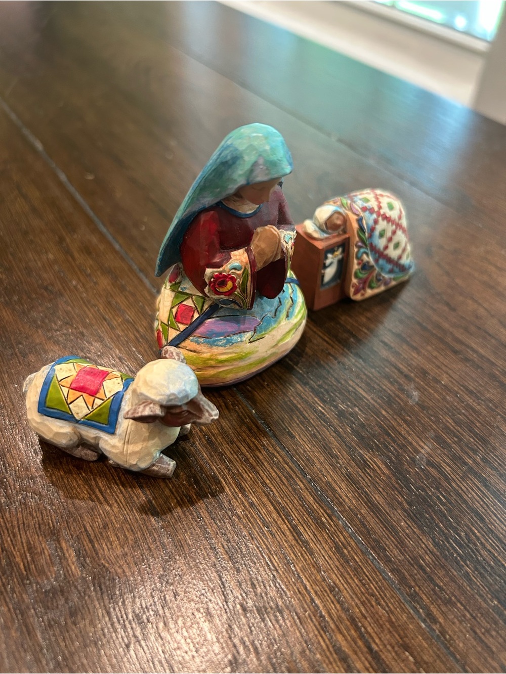 Jim Shore nativity scene figurines.